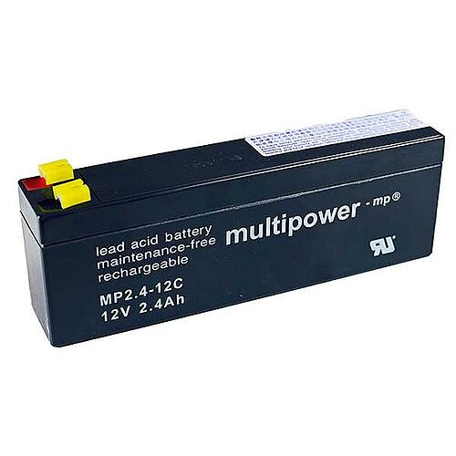 Multipower MP2.4-12C AGM 12 V 2,4 Ah - 4,8mm Faston Multipower MP2.4-12C AGM 12 V 2,4 Ah - 4,8mm Faston