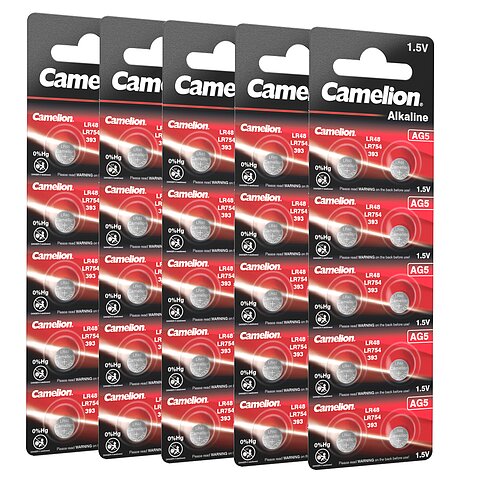 50x Camelion AG5 LR48 LR754 393 1.5V Alkaline Knopfzelle