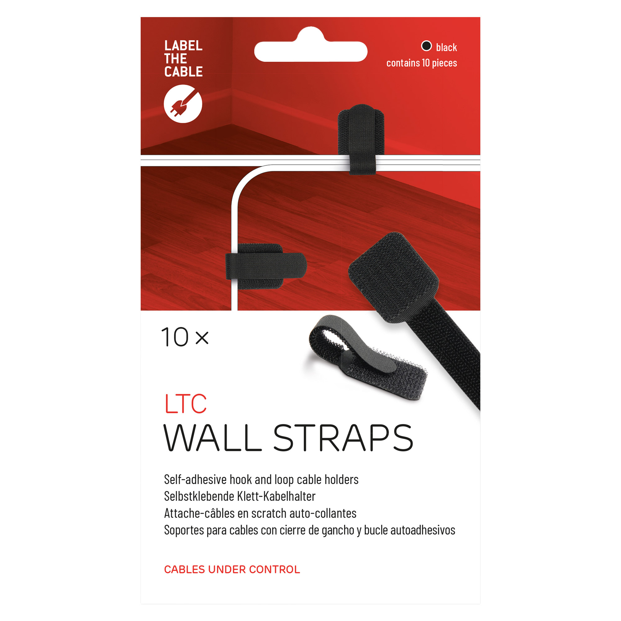 Label-The-Cable Wall, LTC 3110, 10er Set schwarz