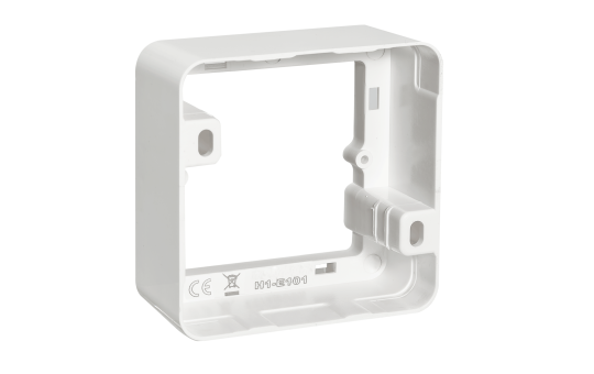 Aufputz-Rahmen McPower ''Cup'' 80x80x45mm, mit Montagebohrung Aufputz-Rahmen McPower ''Cup'' 80x80x45mm, mit Montagebohrung