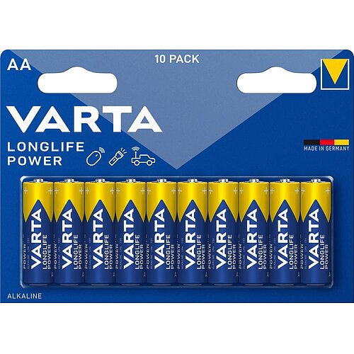 10x Varta Longlife Power AA Mignon LR6 Alkaline Batterie