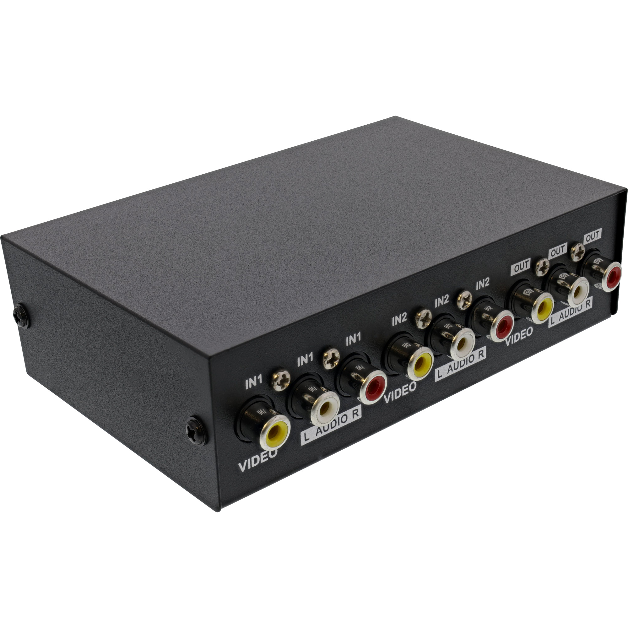 Inline® AV Umschalter manuell 2-port, 3x Cinch IN/OUT