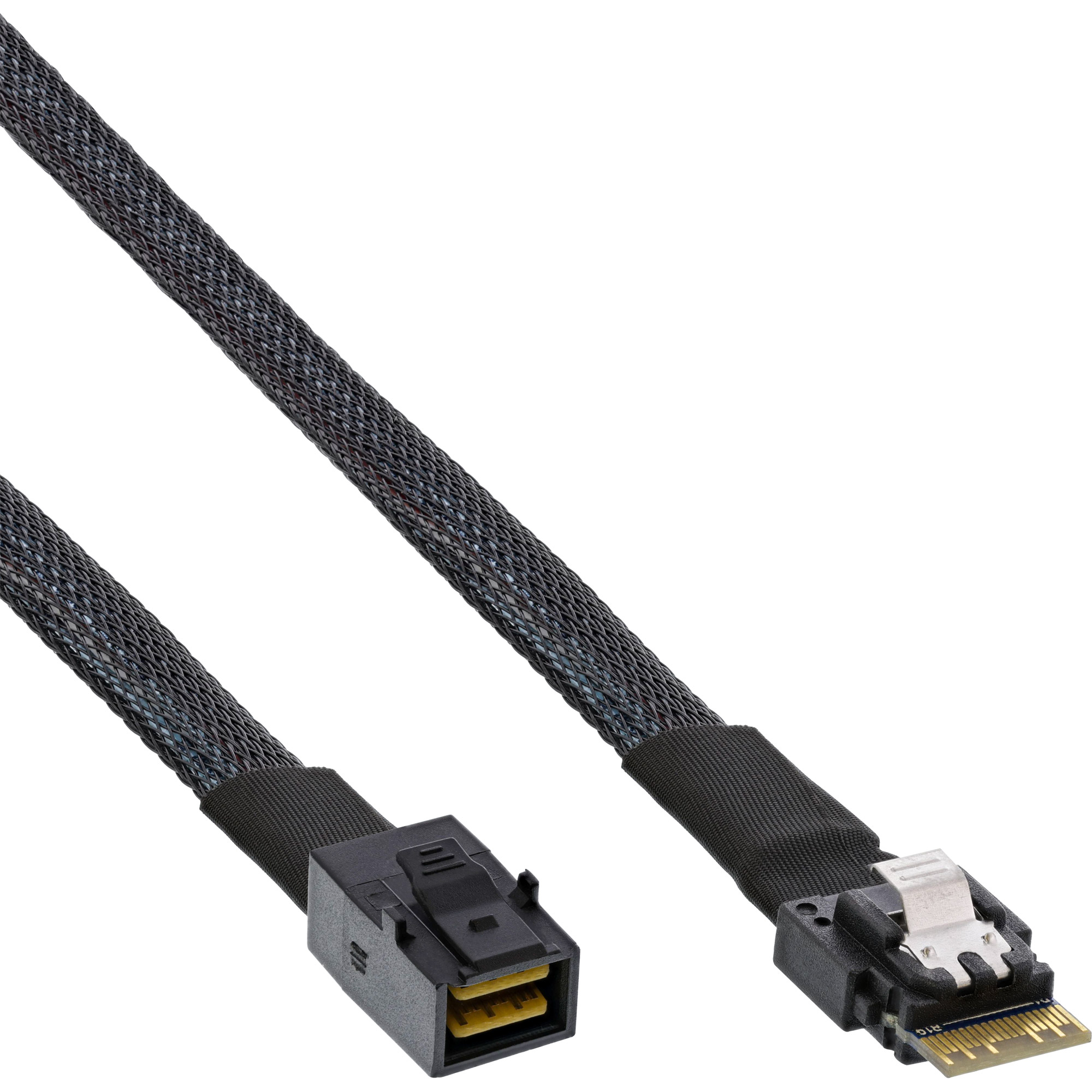 Inline® Slim SAS Kabel, SFF-8654 zu Mini SAS HD SFF-8643, 24Gb/s, 1m