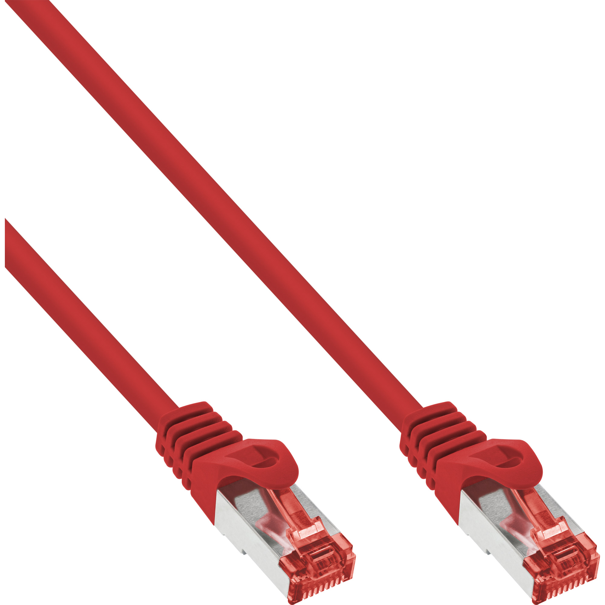 Inline® Patchkabel - S/FTP (PiMf) - Cat.6 - halogenfrei Kupfer - Rot - 5m