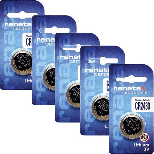 5x Renata CR2430 Lithium Knopfzelle 3V Batterie
