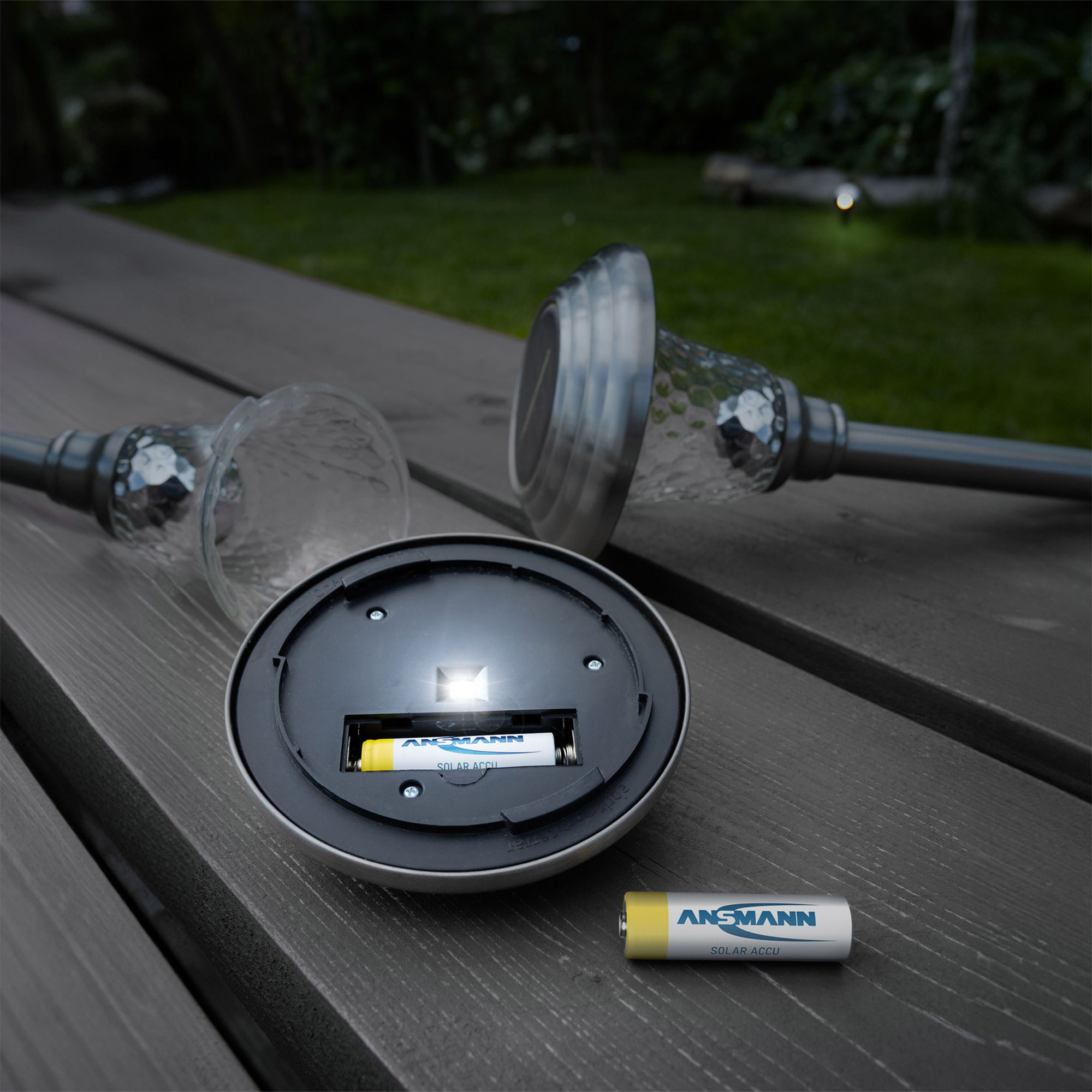 2x Ansmann NiMH AA Mignon 800mAh HR6 Akku für Solar - 2er Verpackung