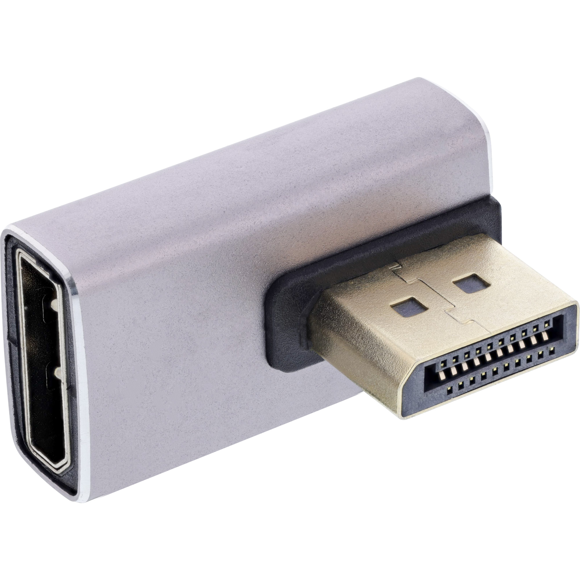 InLine® DisplayPort 1.4 Adapter, DisplayPort St/ Bu, 90° vertikal links, 8K UHD InLine® DisplayPort 1.4 Adapter, DisplayPort St/ Bu, 90° vertikal links, 8K UHD