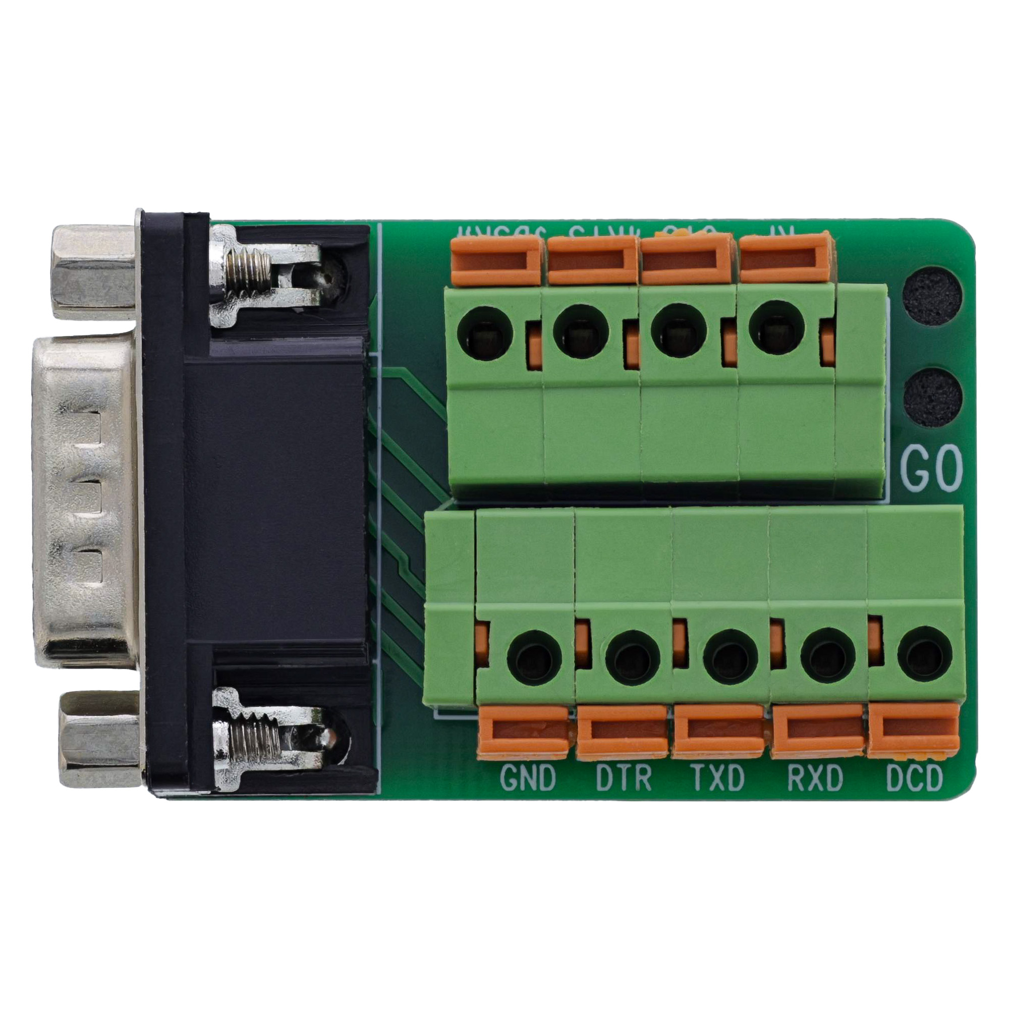 InLine® Terminalblock D-Sub 9 Stecker, Federklemme, Schraubsicherung