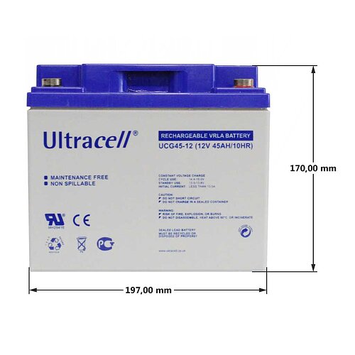 Ultracell UCG45-12 12V 45Ah zyklenfest