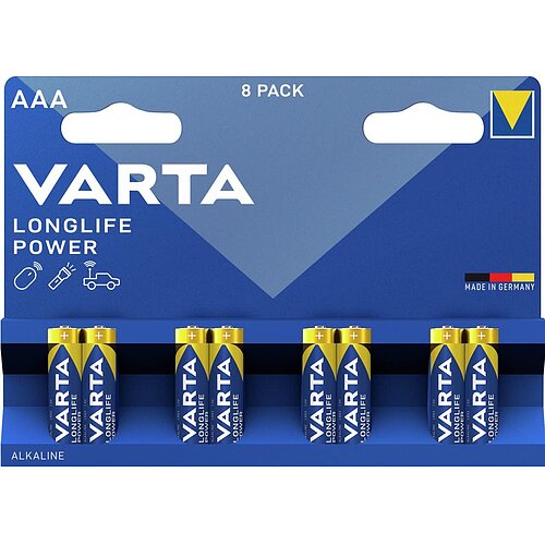 8x Varta Longlife Power AAA Micro LR03 Alkaline Batterie 8x Varta Longlife Power AAA Micro LR03 Alkaline Batterie