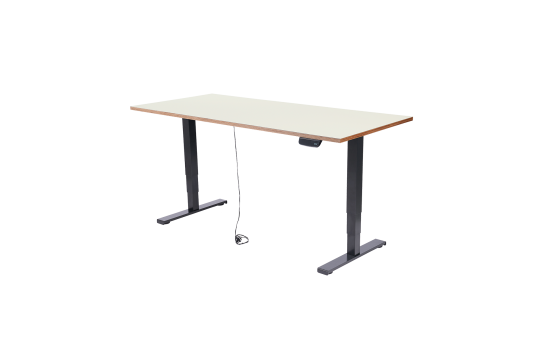 Schreibtisch imstande, Gestell business-b + Platte 120x60cm HPL Platinweiß