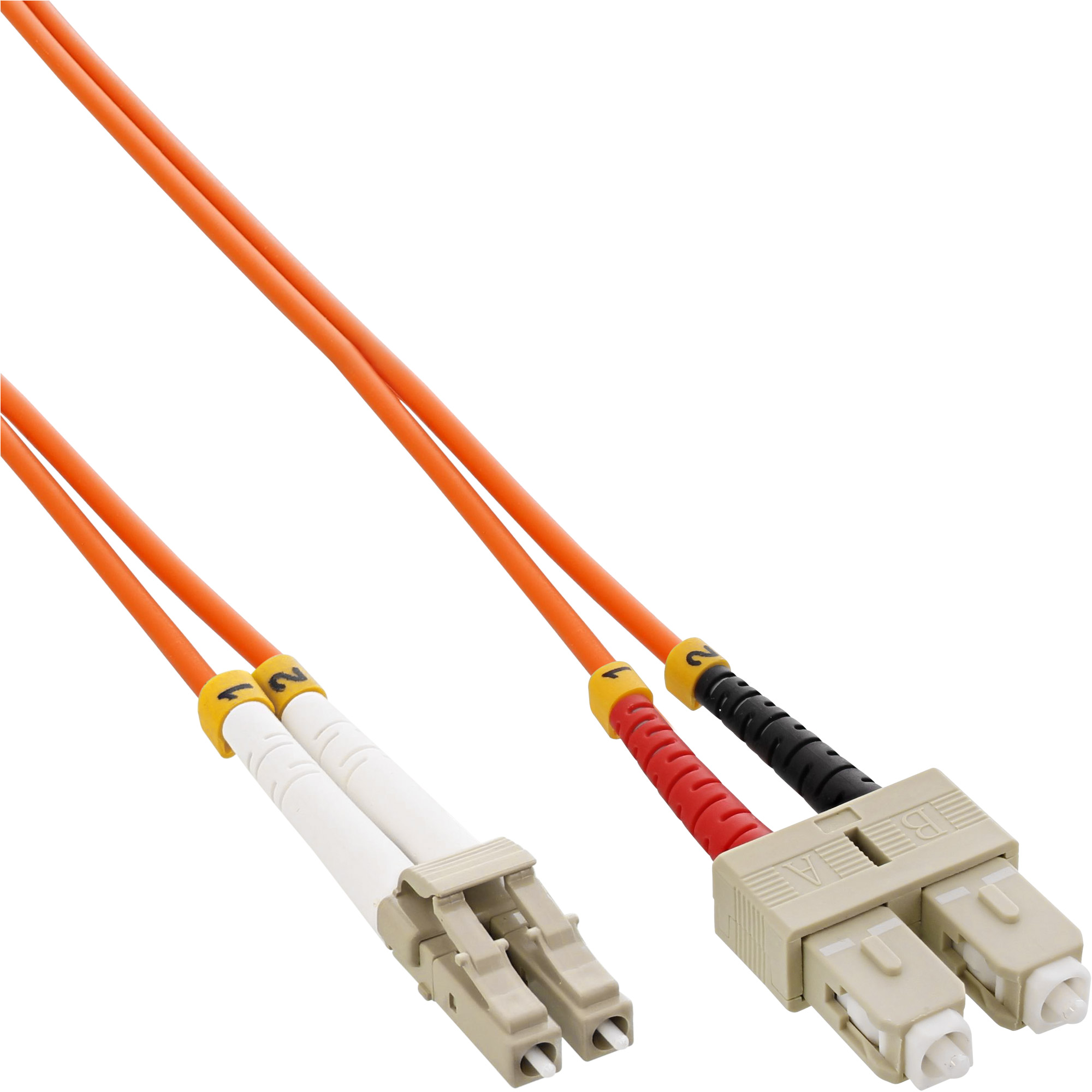 Inline® LWL Duplex Kabel, LC/SC, 50/125µm, OM2, 5m