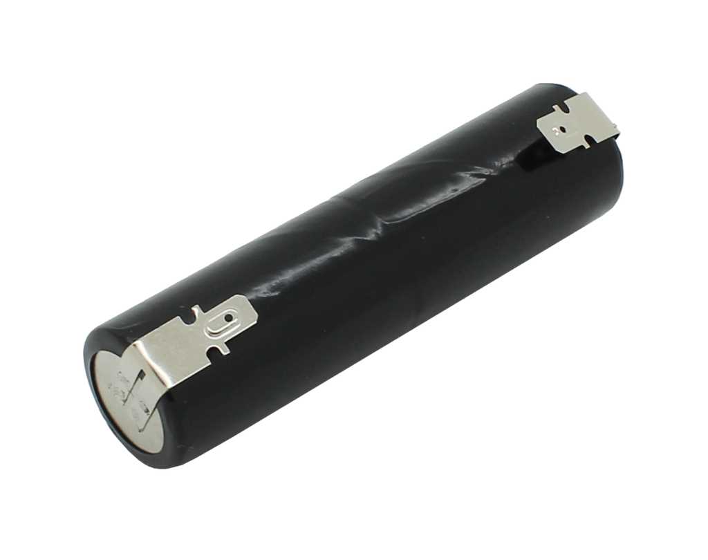 Akkupack NiMH 2,4V 2000mAh L1x2 Sub-C mit Faston-Anschluss -4,8mm / +6,3mm