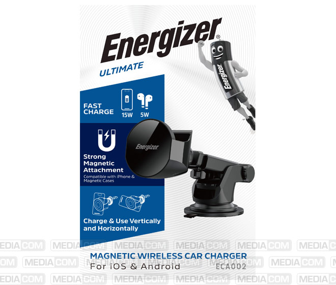Wireless Charger, KFZ, ECA002, Qi, 15W, schwarz
