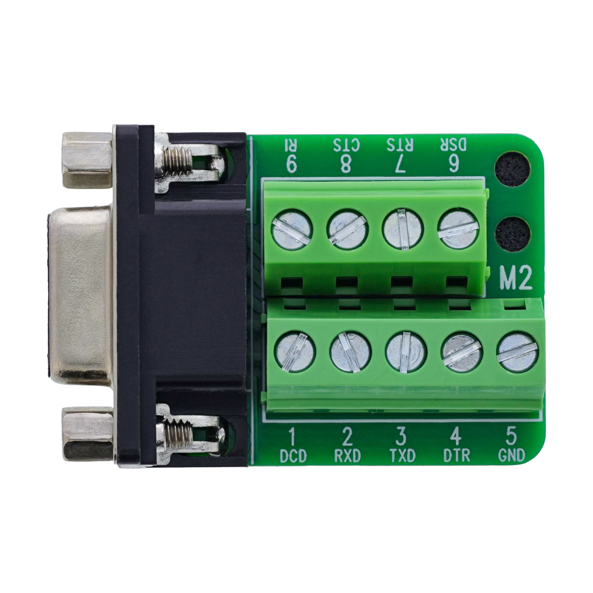 InLine® Terminalblock D-Sub 9 Buchse, 2-reihig, Schraubklemme, Schraubsicherung