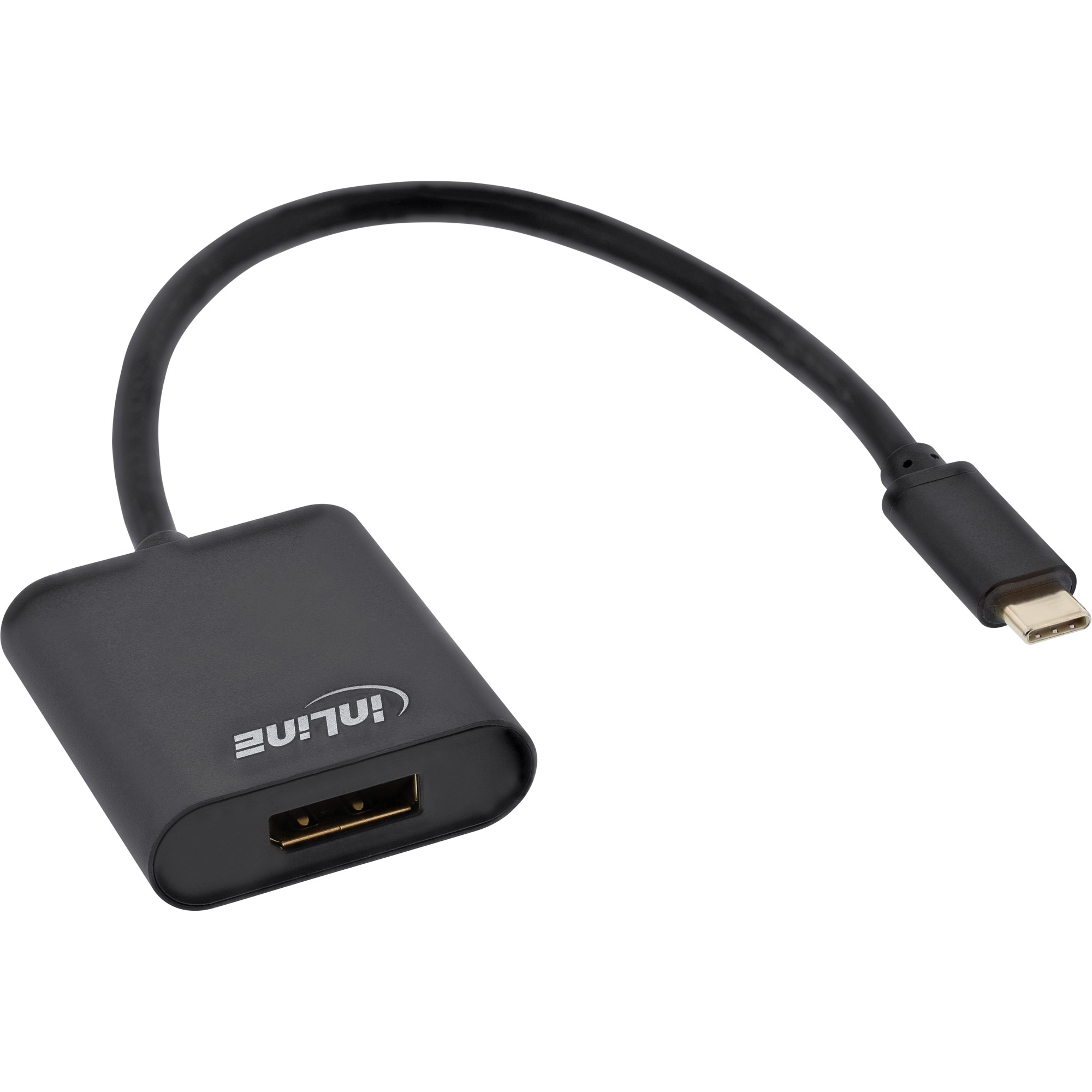 Inline® USB Display Konverter, USB-C Stecker zu DisplayPort 4K/60Hz schwarz