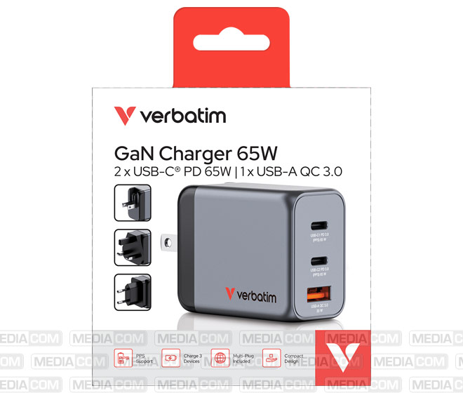 Ladeadapter, Universal, GNC-65, GaN, 65W, grau