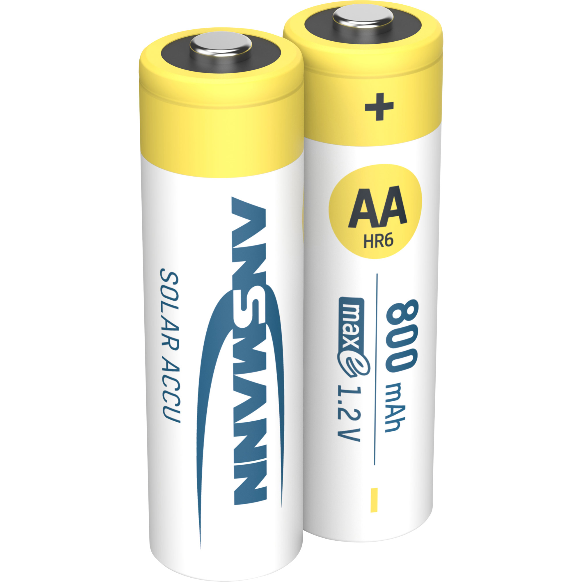 2x Ansmann NiMH AA Mignon 800mAh HR6 Akku für Solar - 2er Verpackung