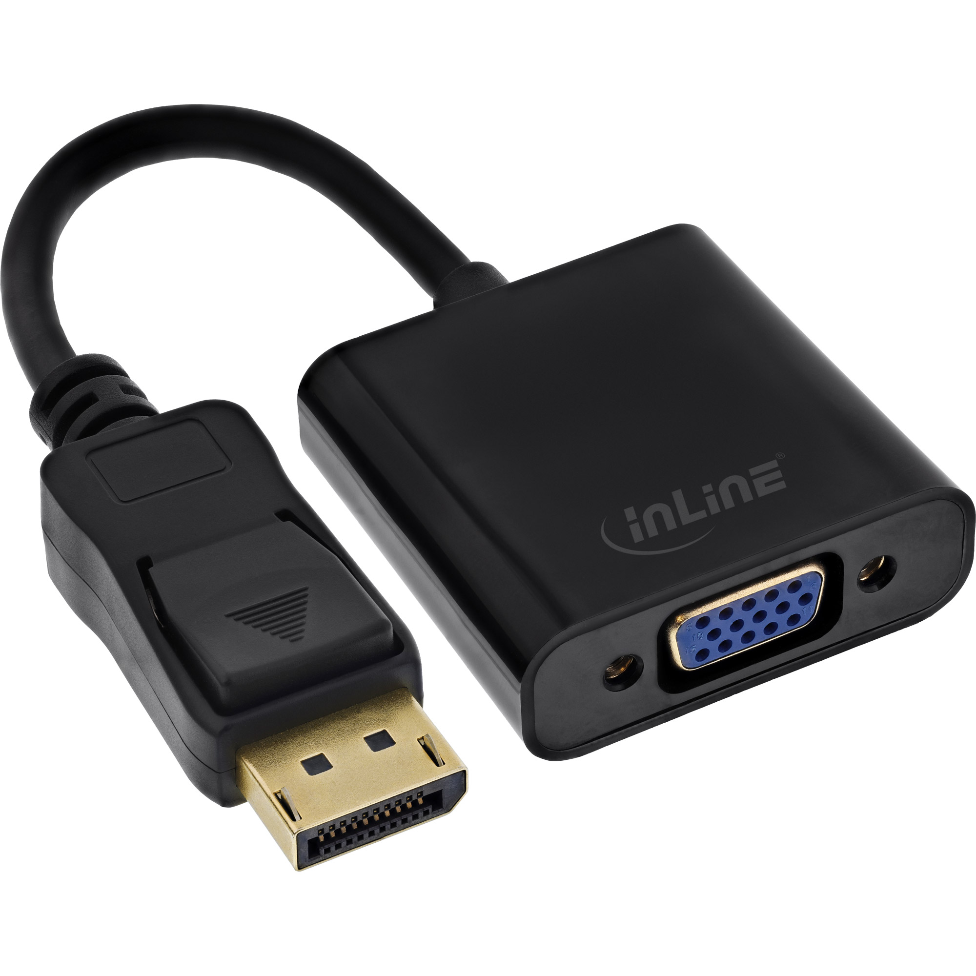 Inline® Basic DisplayPort zu VGA Adapterkabel, schwarz, 0,15m