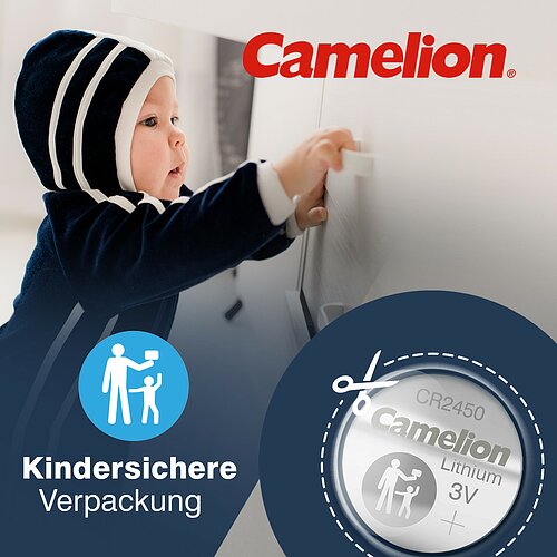 Camelion CR2450 Lithium Knopfzelle 3V - 5 Batterien - 1 x 5er Streifen