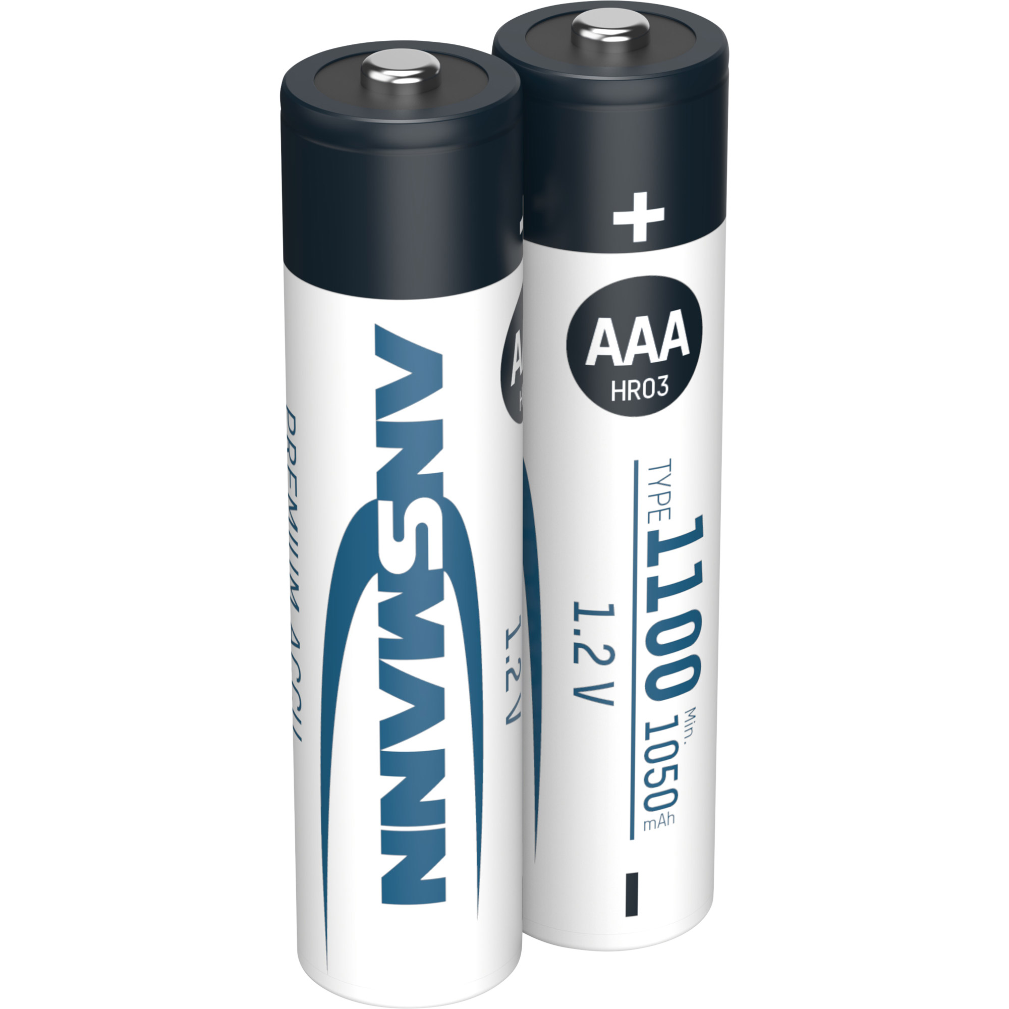 Ansmann NiMH AAA Micro 1100mAh HR03 Akku - 2er Verpackung Ansmann NiMH AAA Micro 1100mAh HR03 Akku - 2er Verpackung