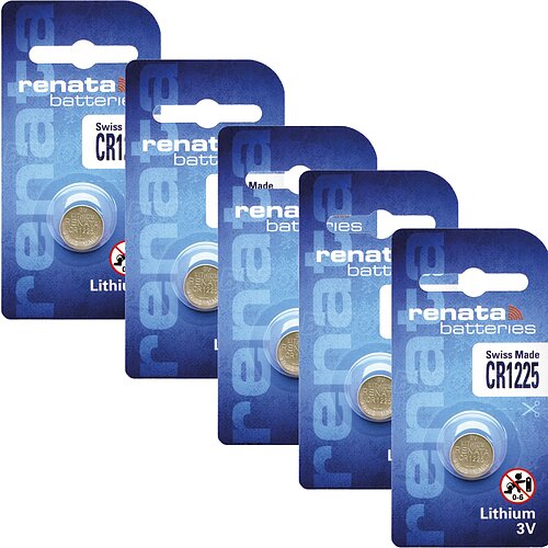 5x Renata CR1225 Lithium Knopfzelle 3V Batterie 
