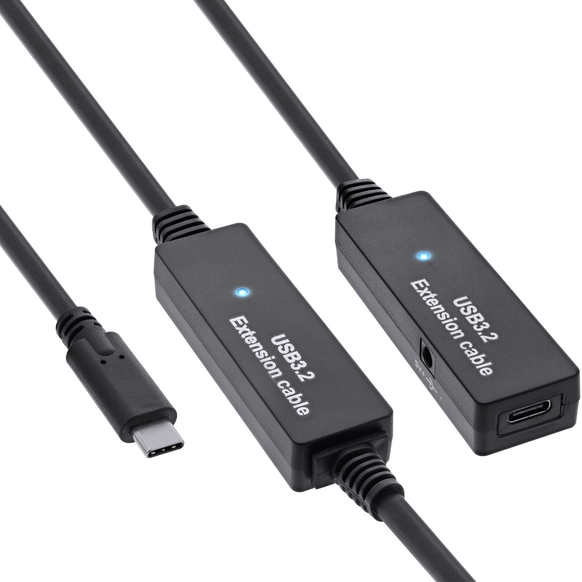 Inline® USB 3.2 Gen.1 Aktiv-VerLängerung, USB-C Stecker an USB-C Buchse, 10m
