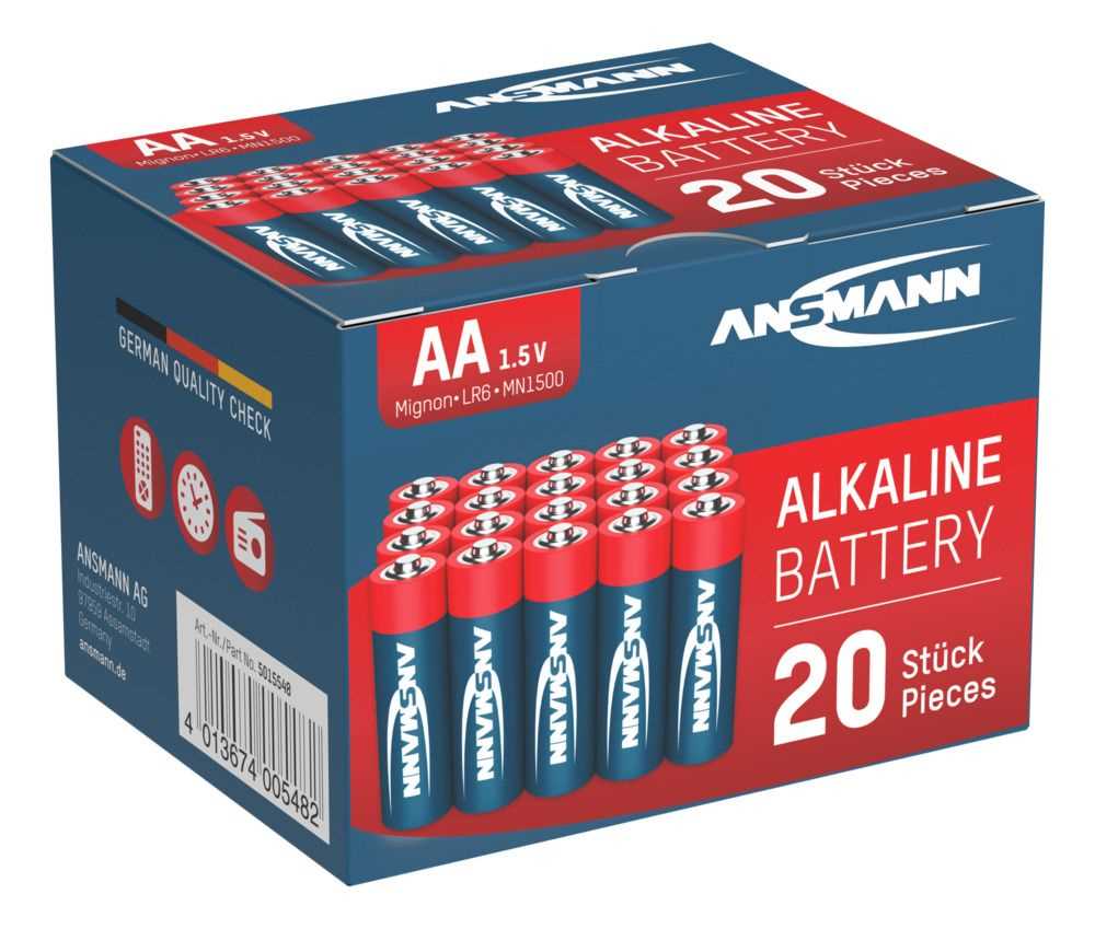 Ansmann Red AA Mignon LR6 Alkaline Batterien - 20er Box Ansmann Red AA Mignon LR6 Alkaline Batterien - 20er Box