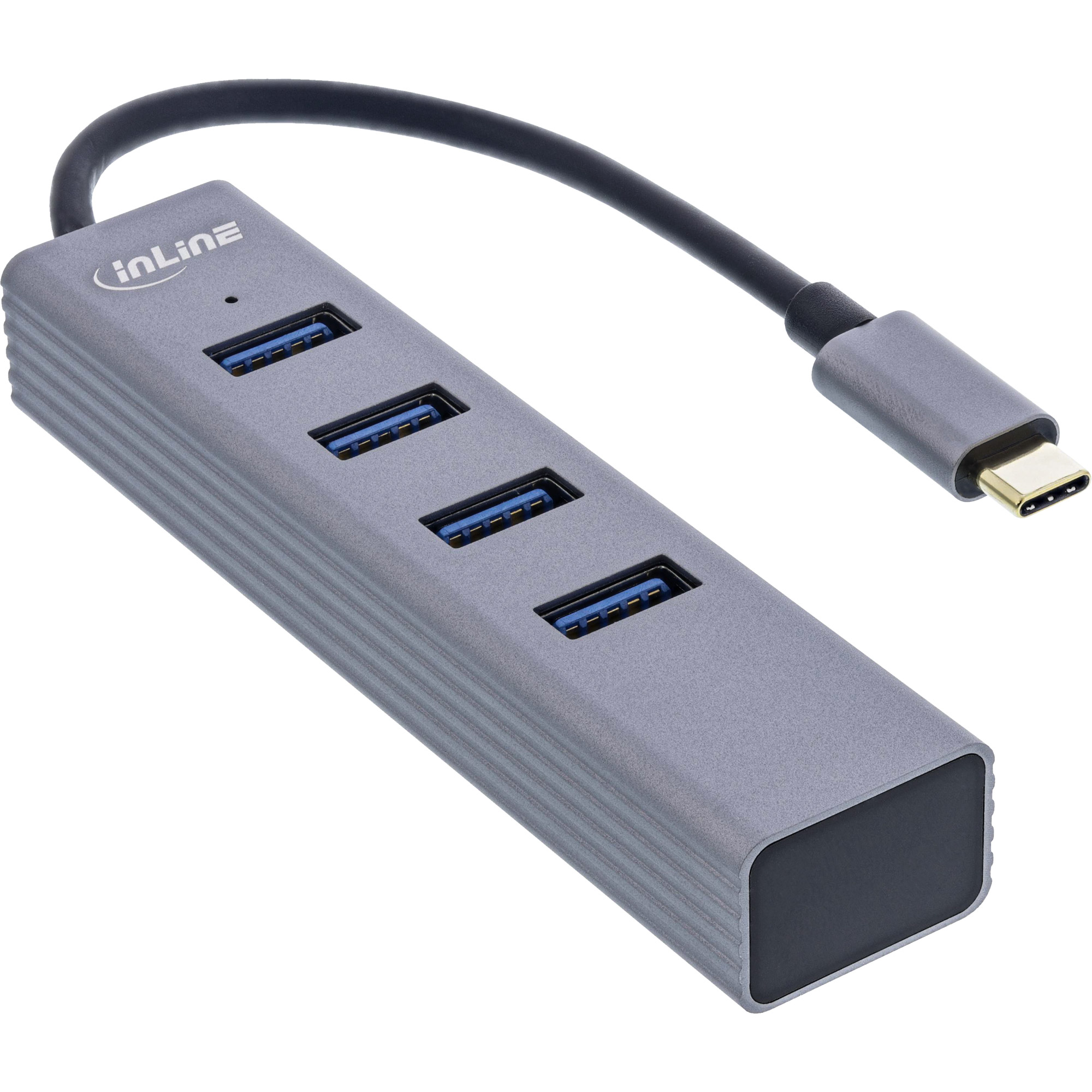Inline® USB-C 3.2 Multi Hub (4x USB-A 5Gb/s), OTG, Aluminiumgehäuse Inline® USB-C 3.2 Multi Hub (4x USB-A 5Gb/s), OTG, Aluminiumgehäuse