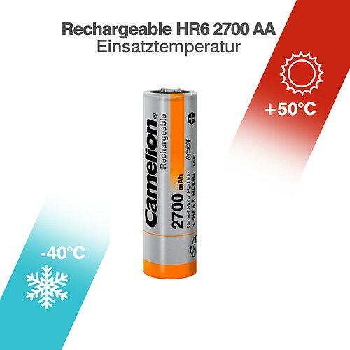 4x Camelion NiMH AA Mignon 2700mAh HR6 Classic Akku mit Aufbewahrungsbox