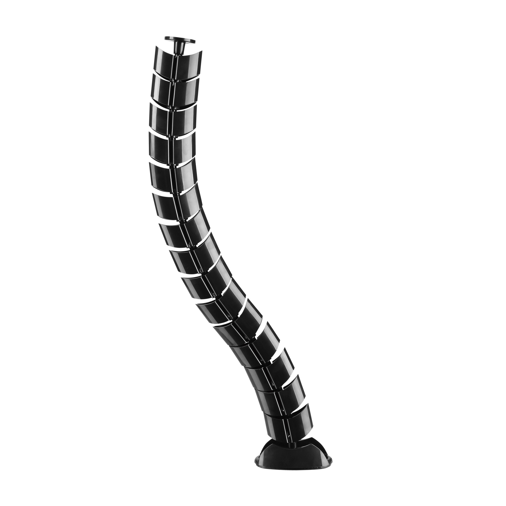 Inline® Kabelkanal flexibel, vertikal für Tische, 2 Kammern, 0,80m, schwarz