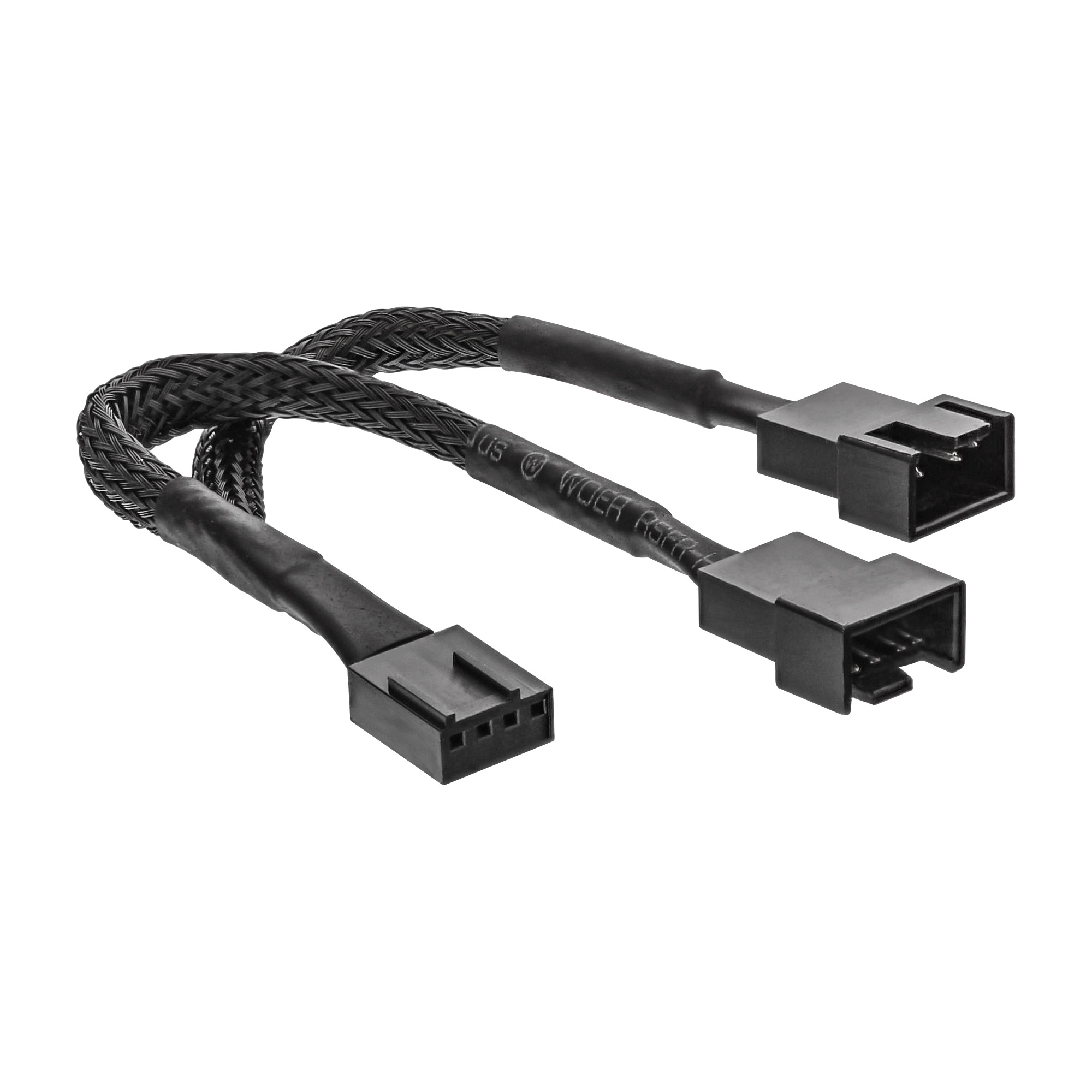 InLine Y-Kabel für Lüfter PWM, 4pol Molex 2 Stecker / 1 Buchse, 0,15m