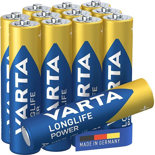 12x Varta Longlife Power AAA Micro LR03 Alkaline Batterie
