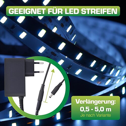Inline® VerLängerungskabel DC Stecker 4,0x1,7mm, schwarz, 3m