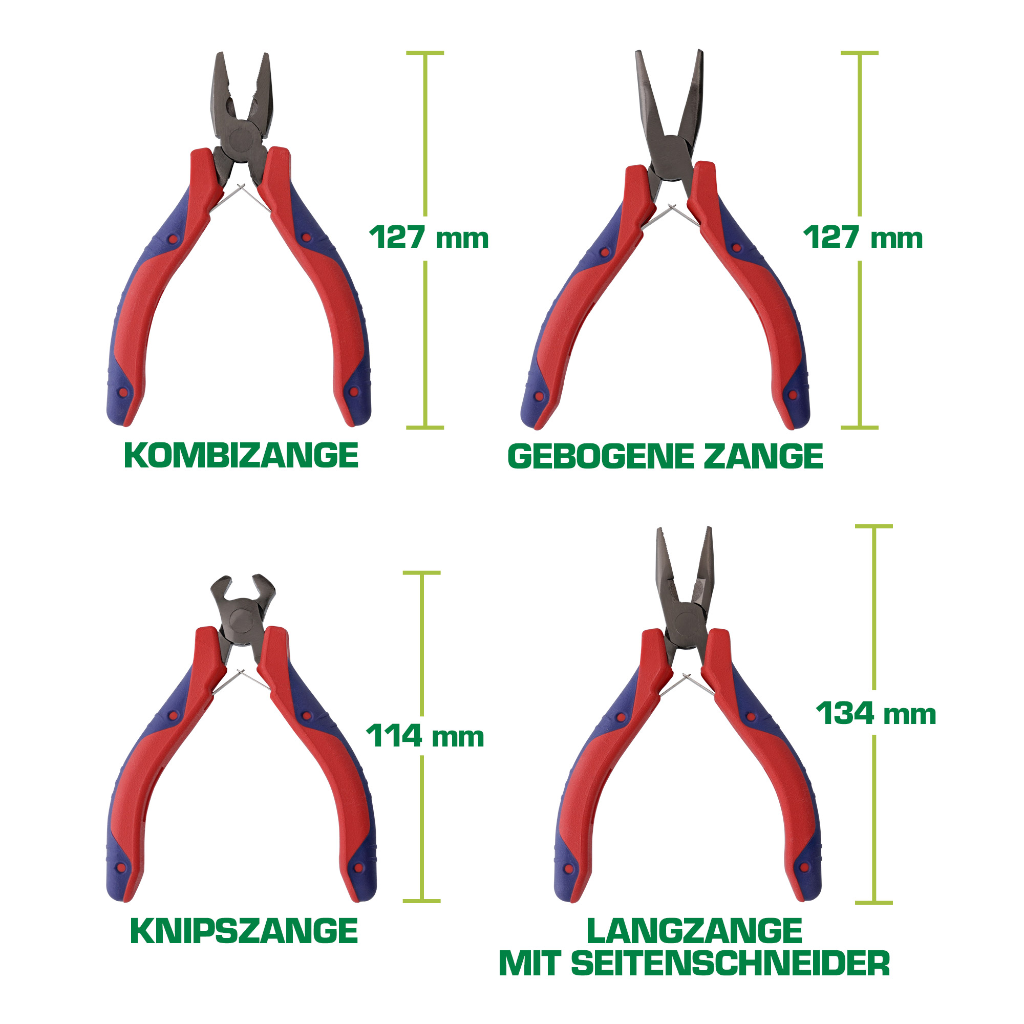 Inline® Elektronik-Zangen, Set, 8-teilig