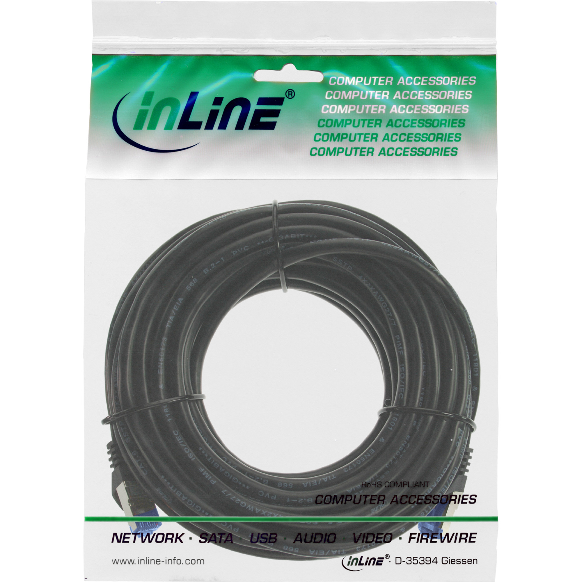 Inline® Patchkabel, Cat.6A, S/FTP, PUR industrial, schwarz, 1,5m Inline® Patchkabel, Cat.6A, S/FTP, PUR industrial, schwarz, 1,5m