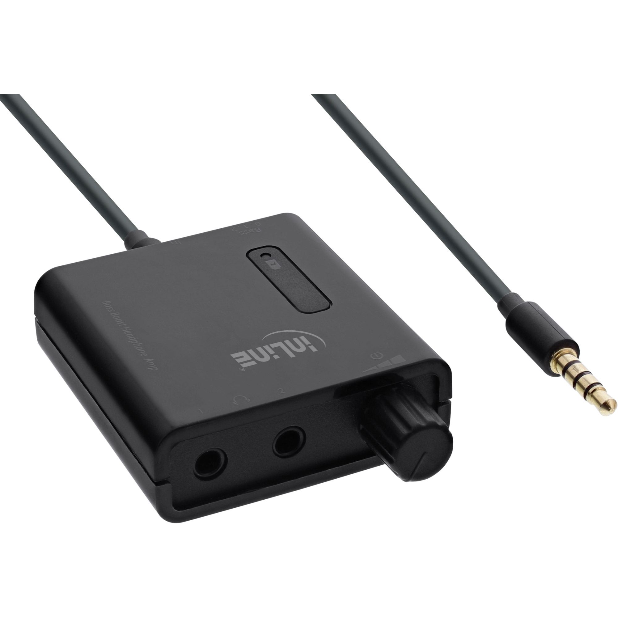 Inline® Mobiler Stereo Kopfhörer-Verstürker, mit Bass-Boost, 3,5mm Klinke, 1x IN