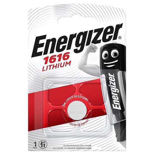 5x Energizer CR1616 Lithium Knopfzelle 3V Batterie