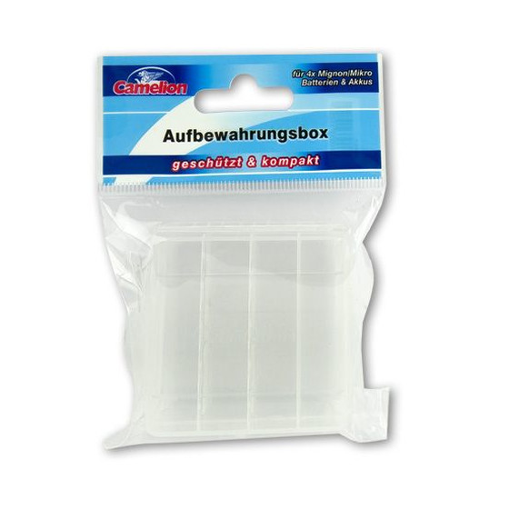 Plastikbatterie Box für je 4 AAA Micro Akko oder Batterien - Polybeutel Plastikbatterie Box für je 4 AAA Micro Akko oder Batterien - Polybeutel