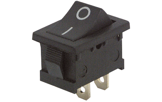 Mini-Wippenschalter McPower, 2-polig, 250V/3A, Stellungen: EIN/AUS