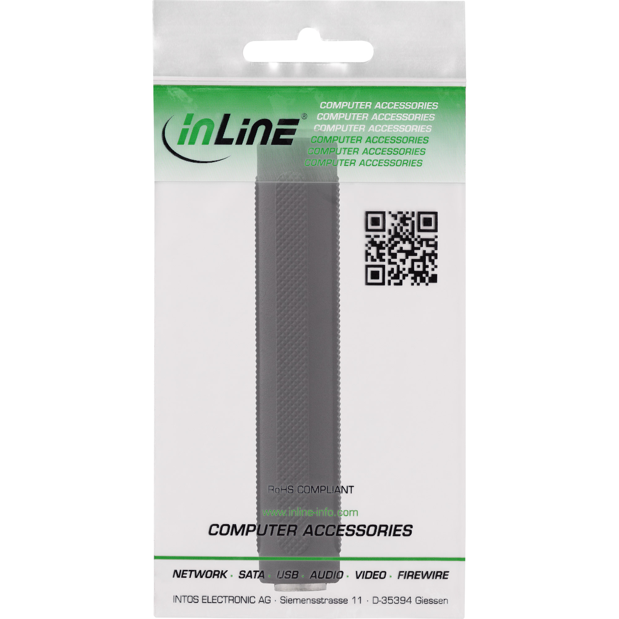 Inline® Audio Adapter, 6,3mm Klinke Buchse / Buchse, Stereo Inline® Audio Adapter, 6,3mm Klinke Buchse / Buchse, Stereo