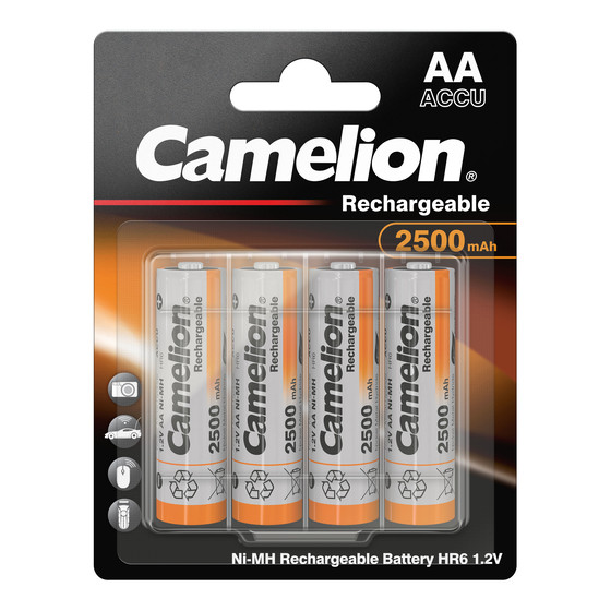Camelion NiMH AA Mignon 2500mAh HR6 Classic Akku mit Aufbewahrungsbox