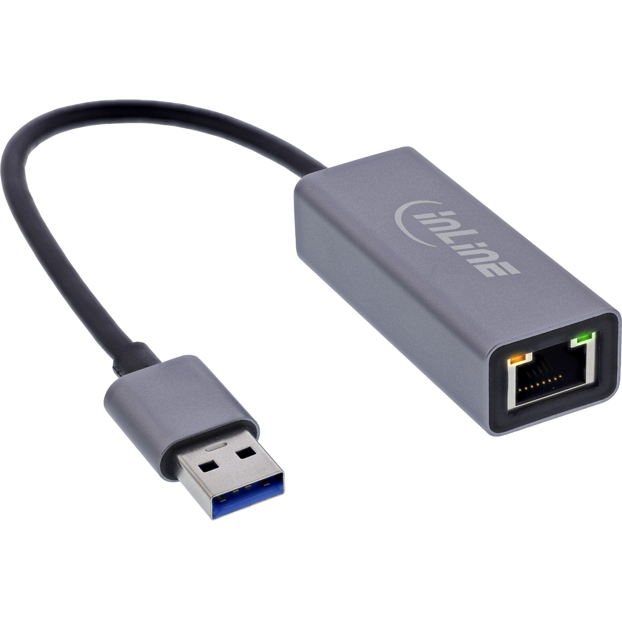 InLine® USB 3.2 Netzwerkadapter Kabel, USB-A zu RJ45 Gigabit Netzwerk