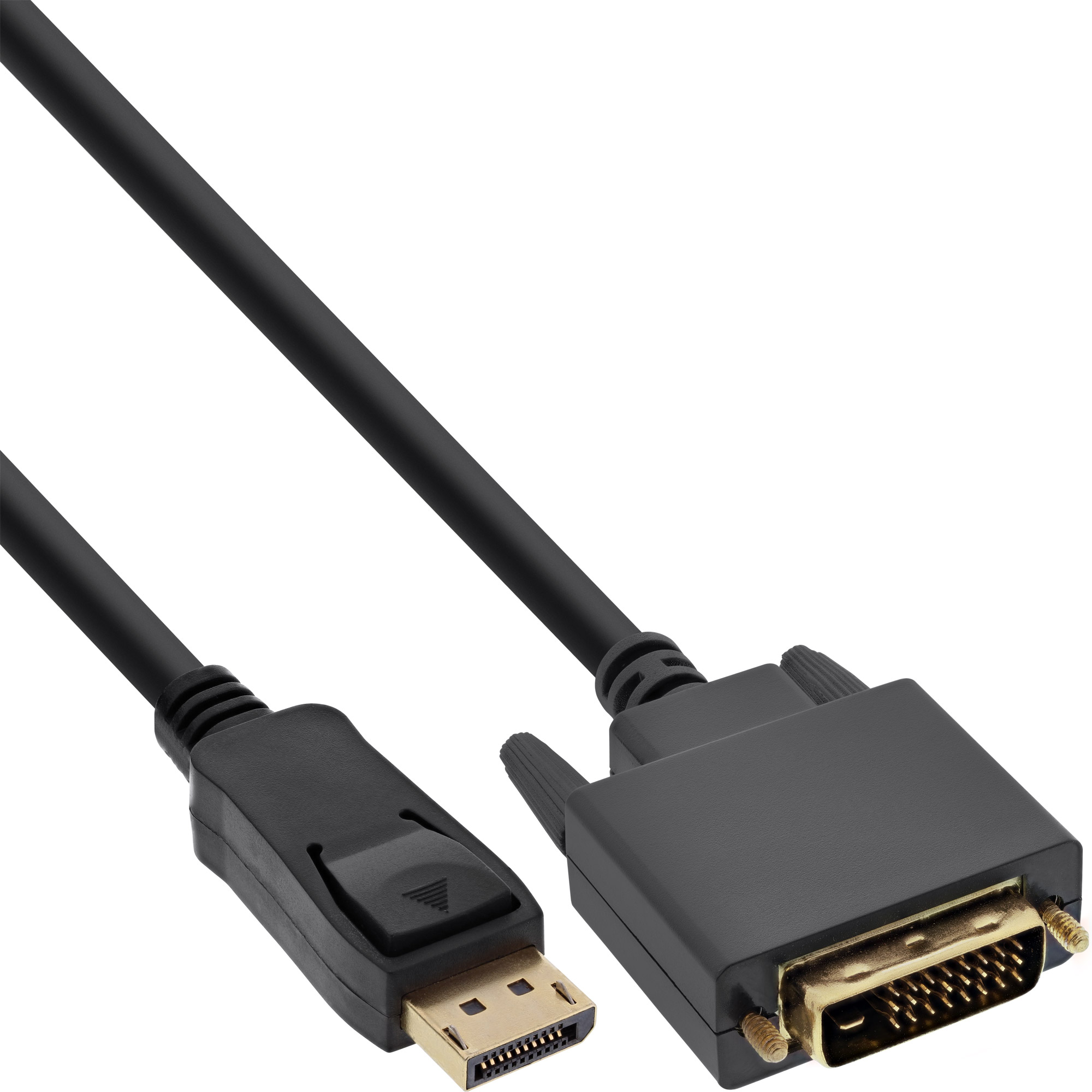 2m - 25er Bulk-Pack Inline® DisplayPort zu DVI Konverter Kabel, schwarz