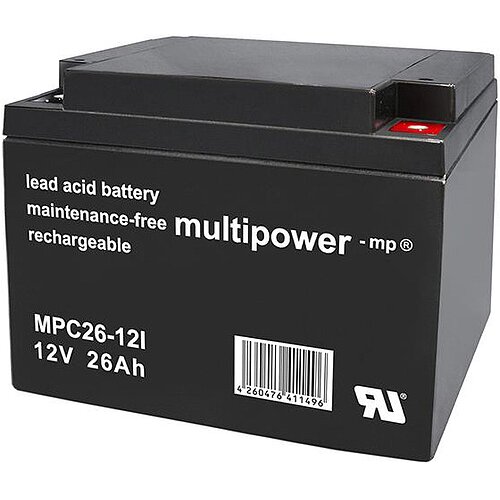 Multipower MPC26-12I AGM 12 V 26 Ah - M6 Schraubanschluss Multipower MPC26-12I AGM 12 V 26 Ah - M6 Schraubanschluss