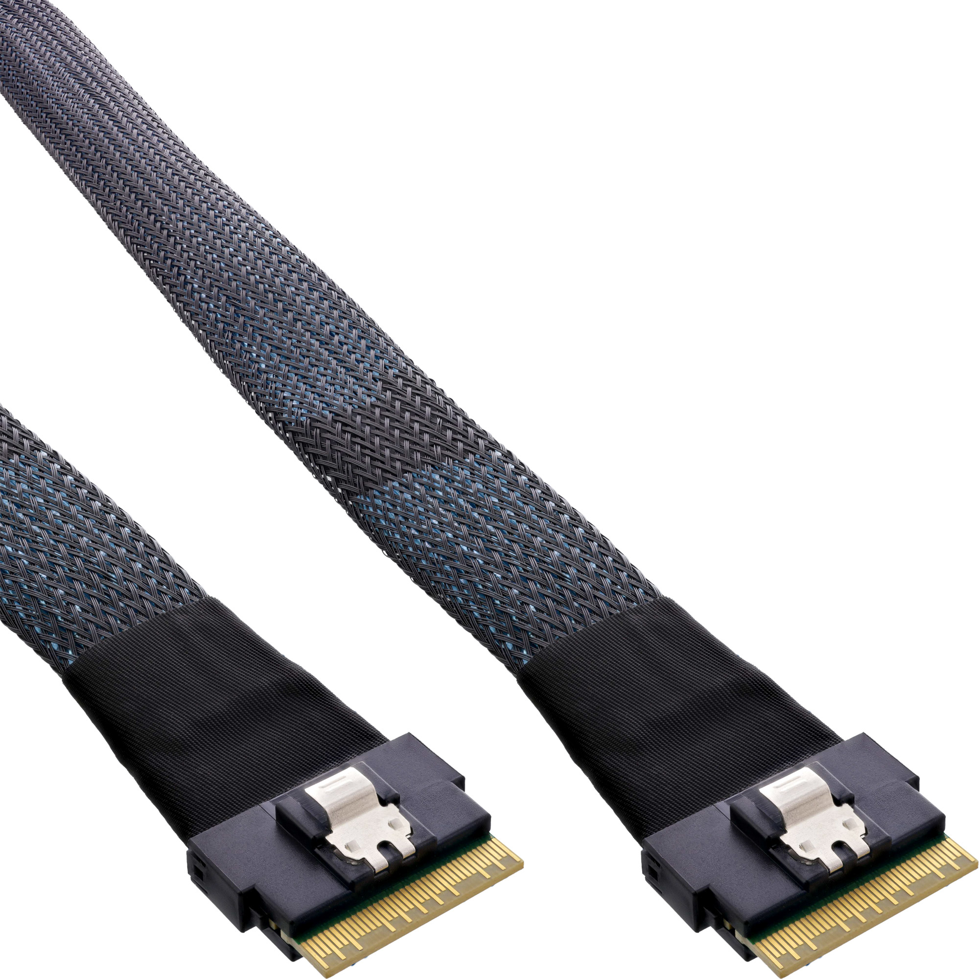 Inline® Slim SAS Kabel, SFF-8654 8X zu SFF-8654 8X, 48 Gb/s, 0,75m