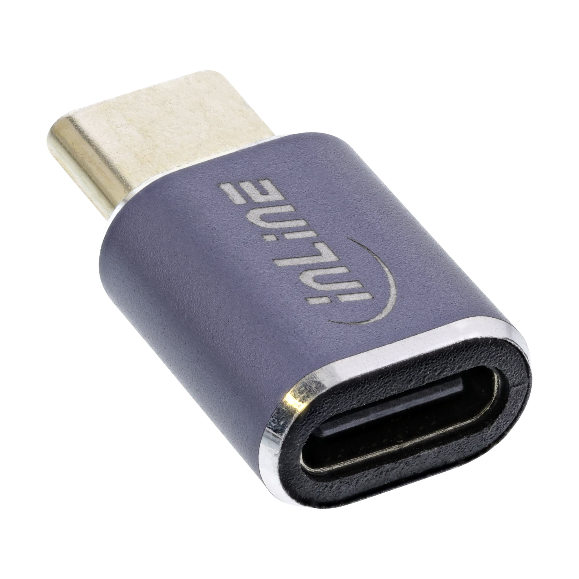 Inline® USB 4 Adapter, USB-C Stecker/Buchse, Aluminium, grau