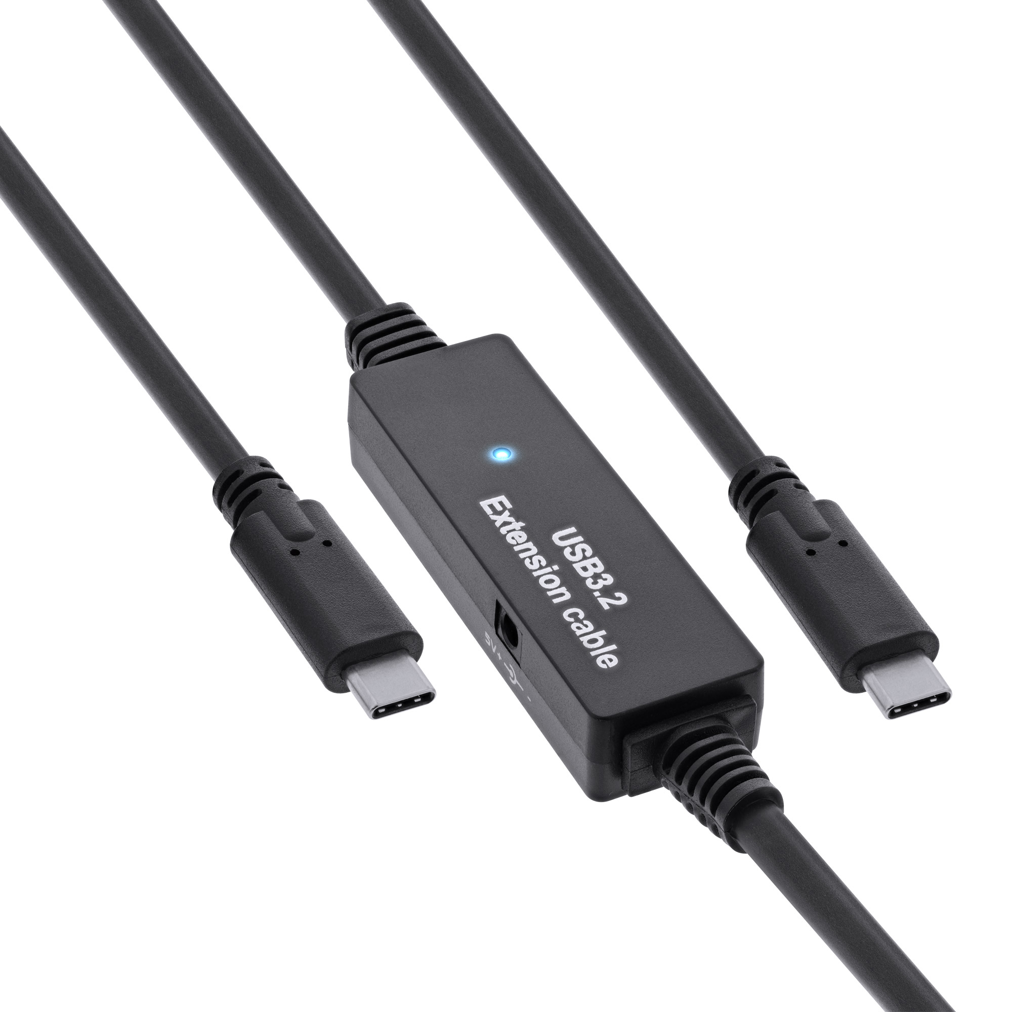 Inline® USB 3.2 Gen.1 Aktiv-Kabel, USB-C Stecker an USB-C Stecker, schwarz, 15m