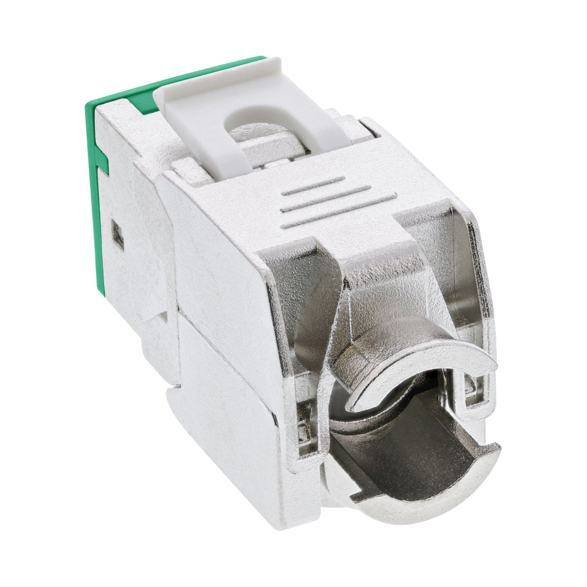 8x Inline® Keystone RJ45 Buchse, geschirmt, Cat.6A, grün