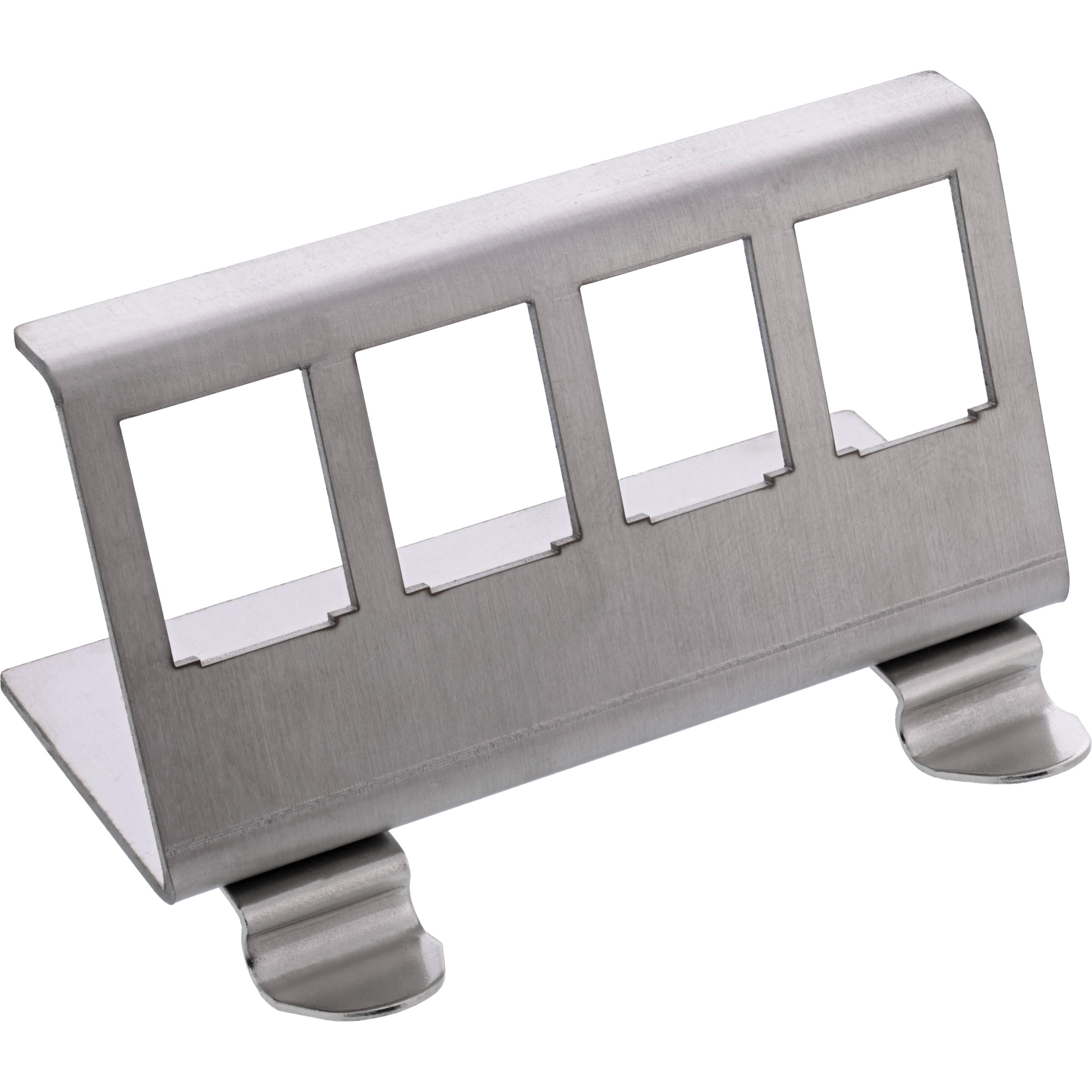 InLine® Keystone SNAP-In Metall-Modulhalter, 4-fach für Hutschiene